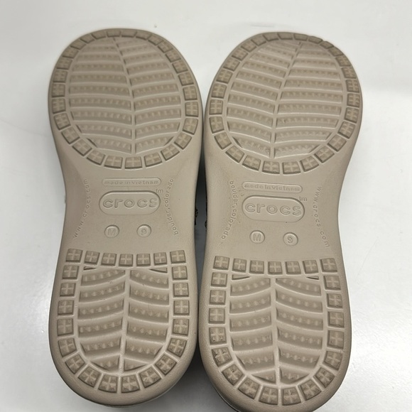 Crocs Santa Cruz Loafers Canvas Slip On Mesh Shoes Brown Tan 206558 Size Mens 9 - Picture 7 of 9